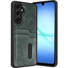 Nemere Mey Ithalat®  Samsung Galaxy A17 5g Sara Kartvizitli Deri Kılıf - Yeşil