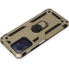 Nemere Mey Ithalat®   Redmi Note 12 4g Kılıf Sofya Yüzüklü Silikon Kapak - Gold