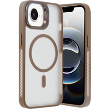 Nemere Mey Ithalat®  iPhone 16E Flet Lens Magsafe Kapak - Gold