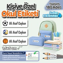 Obibaskı Kişiye Özel Okul Etiket Seti - 180 Adet - Kokusuz Ekolojik Mürekkep Pvc Etiket Sticker-Top Model