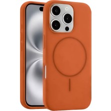 Nemere Mey Ithalat®   iPhone 16 Pro Max Kılıf Jully Magsafe Kapak - Turuncu
