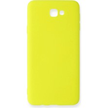 Nemere Mey Ithalat®  Samsung Galaxy J7 Prime Kılıf Nano Içi Kadife Silikon - Sarı