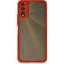 Nemere Mey Ithalat®  Vivo Y11S Kılıf Montreal Silikon Kapak - Kırmızı