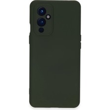Nemere Mey Ithalat®  One Plus 9 Kılıf Nano Içi Kadife Silikon - Koyu Yeşil