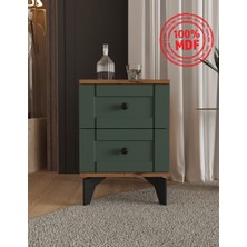 T&B Toprak 2 Çekmeceli Komodin - Tamamı Mdf