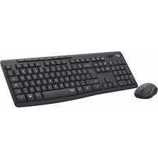 Logitech MK295 Q Tr Siyah Kablosuz Klavye Mouse Set
