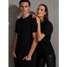 Bet's  Unisex Kısa Kollu Bisiklet Yaka Basic Viskon Bluz