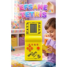 Farbu Oyuncak Pilli Sesli 9 Butonlu 9999 In 1 Renkli Nostaljik Tetris Eğitici ve Eğlenceli Oyuncak El Konsolu