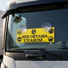 Ulora Her Ortama Uyarım Kamyon ve Araba Ön Cam Yazısı Vantuzlu 25CMX8CMX4MM