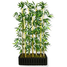 Cihan Çiçekçilik Bambu Seperatör 7 Adet Bambu Yoğun Yaprak 120 cm ( 54X20X120)