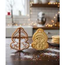 Ulora Mini Atkılı Kardan Adam Kurabiye Kalıbı Mini Snowman Figürlü Çift Parça Şeker ve Oyun Hamuru Kesici