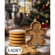 Ulugo 3lü Gingerbread Adam Zencefilli Adam Şekillendirici Kalıp Kurabiye Oyun ve Şeker Hamur Kesici