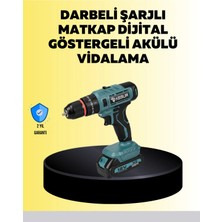 Sayarmarkt Dijital Ekranlı Matkap Seti Çift Akülü