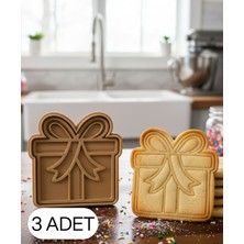 Ulora 3lü Hediye Kutusu Gift Box Şekillendirici Kalıp Kurabiye Hamur Kesici Oyun ve Şeker Hamuru Seti