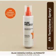 Pure Project Bebek Temizleyici ve Yatıştırıcı Alt Temizleme Spreyi 120 ml | Durulama Gerektirmez & Tahriş Karşıtı Bakım