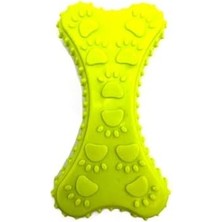 Tasma Market 10CM Kemik Model Yumuşak Dokulu Köpek Oyuncağı Yeşil