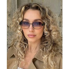 Funeyes Haxon Siyah Çerçeve Çift Cam Rengi Dikdörtgen Metal Premium Seri Güneş Gözlüğü