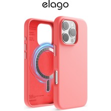 Elago iPhone 16 Pro 6.3 Manyetik Silikon Kılıf – Magsafe Uyumlu Premium Yumuşak Dokulu Silikon Koruma Pembe