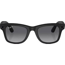 Ray-Ban Meta Wayfarer RW4008 53 Beden 601ST353 Mat Siyah-Polarize Grafit