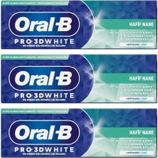 Oral-B Pro 3D Hafif Nane Diş Macunu 75 ml 3lü Paket