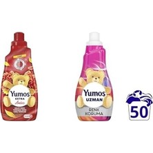 Yumoş Konsantre Çamaşır Yumuşatıcısı 1440 Ml(1) Yumoş Uzman Konsantre Çamaşır Yumuşatıcısı Renk Koruma Kalıcı Koku 50 Yıkama (1 x 1200 Ml)(1)