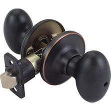 740498 Yumurta 6 Yönlü Evrensel Gizlilik Kapı Tokmağı, Yağla Pürüzlü Bronz, Yatak ve Banyo