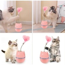 Etkileşimli Kedi Oyuncakları, Kapalı Alanlar Için Tüylü ve Zilli Yuvarlanan Oyuncağı, Egzersiz ve Avlanma Için Eğlenceli Kedi Oyuncağı, Kedi Oyun Çubuğu, 1 Adet