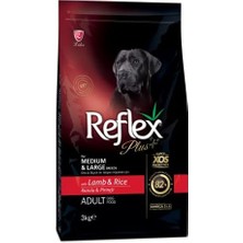 Reflex Plus Orta Büyük Irk Kuzu Yetişkin Köpek Maması 3 kg