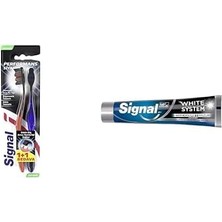 Signal Diş Fırçası Performance 2 Kat Yumuşak 31 gr 1+1 ve Signal Diş Macunu Arındırıcı Beyazlık Aktif Karbon 75 ml