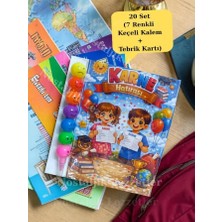 Nostaljik Lezzetler Karne Hediyesi 20 Set Renkli Keçeli Kalem ve Tebrik Kartı