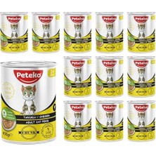 Yetişkin Kedi Tavuklu ve Jöleli Konserve Mama 400 gr x 12 Adet