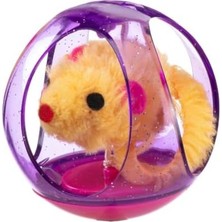Peluş Fareli Kedi Oyuncağı Merak Uyandırır Plastik Karışık Renkli Pa 5214 65MM
