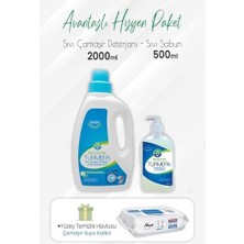 Sıvı Çamaşır Deterjanı 2 Lt, Sıvı Sabun 500 ml ve Çamaşır Sulu Havlu 100'LÜ
