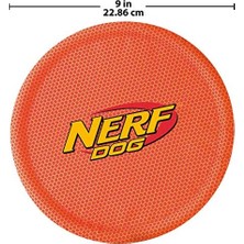 Nerf Dog Naylon Flyer Köpek Oyuncağı, Frizbi, Hafif, Dayanıklı ve Suya Dayanıklı, Plaj ve Havuz Için Mükemmel, 9 Inç Çap, Orta/büyük Irklar Için, Iki Paket, Turuncu ve Kırmızı (8959)