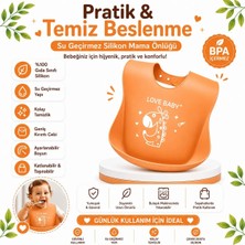Jojobebek Figürlü Premium, Dayanıklı Bpa'sız Ayarlanabilir Çocuk Silikon Mama Önlüğü (9+ Ay)