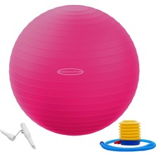 Fitvids Patlamaya Dayanıklı ve Kayma Dirençli Egzersiz Topu - Yoga, Fitness, Hızlı Pompalı Doğum Topu, 907 kg Kapasite, Çoklu Renk ve Boyutlar