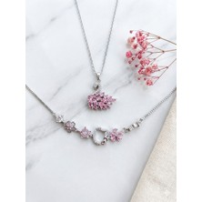 Gözde Aksesuarım Pembe Kuğu Kolye Ile Hello Kıtty Bileklik Seti Çelik