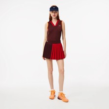 Lacoste Ultra Dry Women's Plated Kadın Kırmızı Tenis Eteği