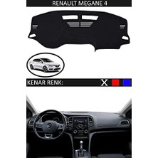 Torpido Koruma Halısı Siyah Kenar Renk Siyah Renault Megane 4 ile Uyumlu