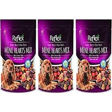Reflex Yarı Yumuşak Mini Kalp Mix Köpek Ödül Maması 150 gr 3'lü Set
