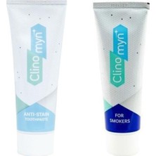 Clinomyn Fresh Jel Diş Beyazlatan ve Parlatan Diş Macunu + Smokers Diş Beyazlatan Diş Macunu 75 ml
