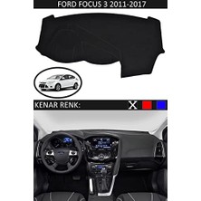 Torpido Koruma Halısı Siyah Kenar Renk Siyah Focus 3 2011-2017 ile Uyumlu