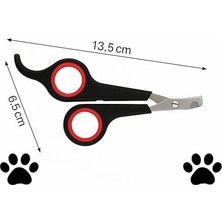 Evcil Hayvan Tırnak Makası – Paslanmaz Çelik Bıçak – Ergonomik Kaymaz Sap – Sessiz ve Güvenli Kullanım – Kırmızı Iç Halkalı Model – Kedi ve Köpekler Için Uygun