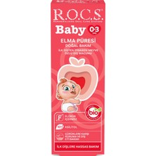R.O.C.S. Baby Elma Püresi Tadında Florürsüz Diş Macunu 35 ml 0-3 Yaş İçin Doğal İçerik