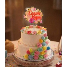 Best Parti Canım Kızım Yazılı Doğum Günü Pasta Üstü Pleksi Yazı