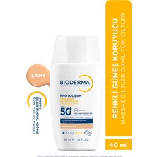 Bioderma Photoderm XDefense SPF50+ Tüm Cilt Tipleri UVA/UVB Yüksek Korumalı Renkli Güneş Kremi Light 40ML