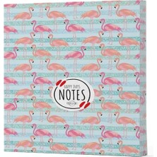 Uravas Store Flamingo 1 - Yan Baskılı Çizgili Defter