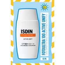 ISDIN Fotoultra 100 Active Unify Fusion Fluid SPF50+ 50 ml Tüm Cilt Tipleri İçin Anti Alerjik Krem
