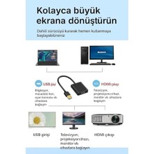 HBMB Store USB 3.0’dan Hdmı’a Dönüştürücü Adaptör – 1080P Full Hd, Yüksek Hızlı 5gbps Veri Aktarımı, Aynalama & Genişletme Modu, Windows & Mac Os Uyumlu HD08