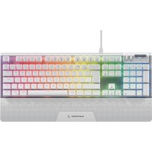 HBMB Store Carbon Beyaz Rgb Q Gaming Oyuncu Klavye Bilek Destekli Red Switch
